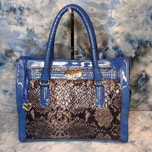 Brighton Blue patent leather purse